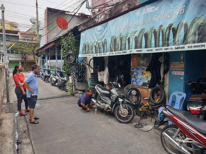 ปะยางสตรีม มอเตอร์ไซค์ ร้านปะยางดีสาขา1 มืออาชีพ30ปี - 4