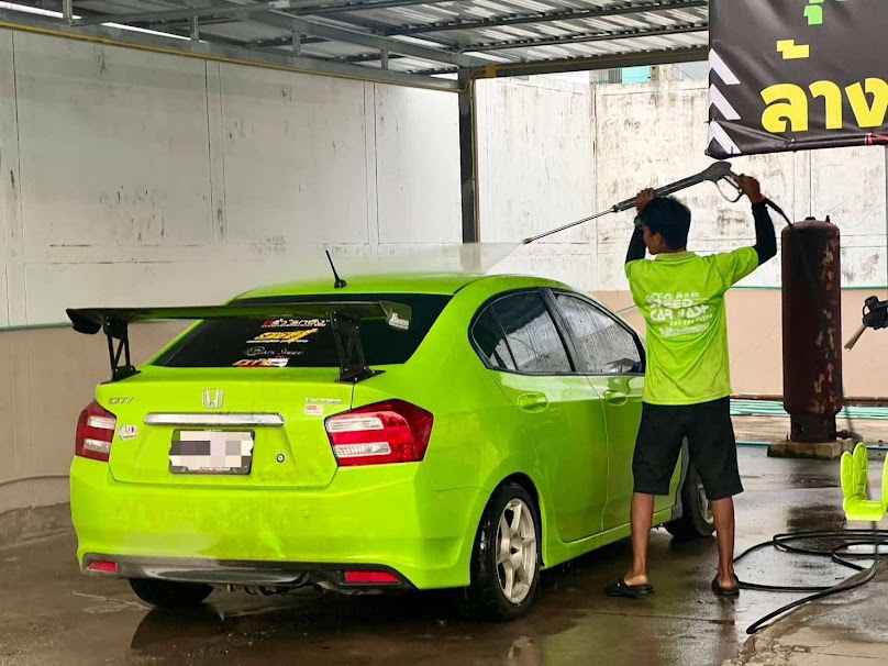 ล้างรถด่วนแปดริ้ว ปั๊มบางจาก - 3