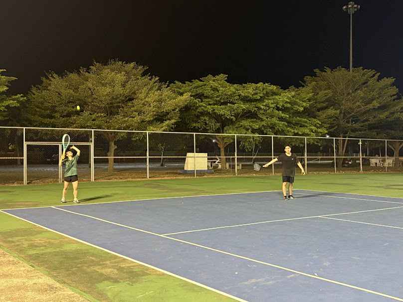 Tennis court at Phetchaburi City Hall