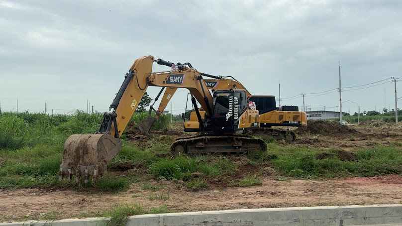 แมคโครให้เช่า รับเหมาถมดิน วัสดุก่อสร้าง excavator for rent - 4