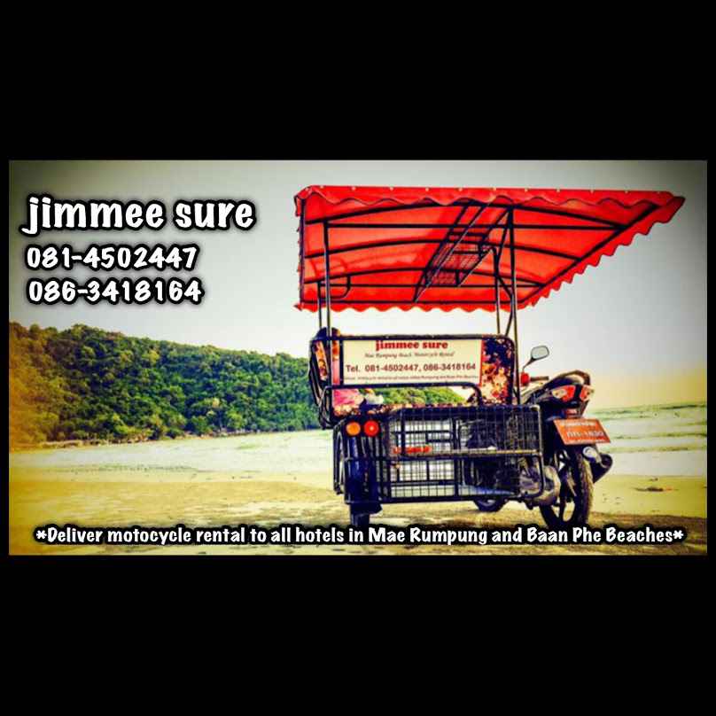 Jimmee sure รถเช่า รถมอเตอร์ไซด์ให้เช่า หาดแม่รำพึง บ้านเพ ระยอง