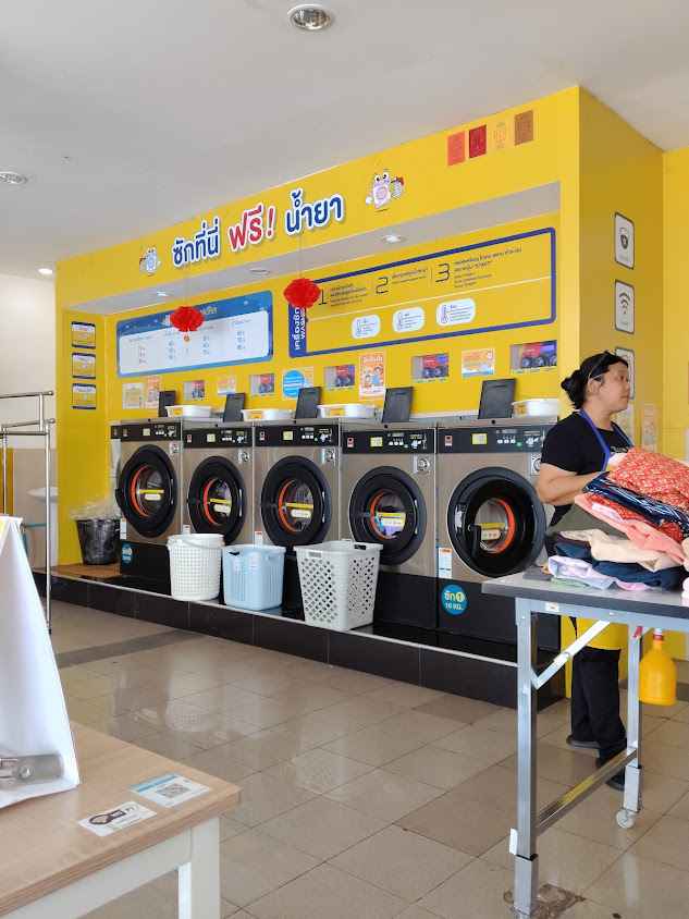 LaundryBar ปั๊มบางจาก เมืองตาก 2 l ร้านสะดวกซักลอนดรี้บาร์ l ซัก อบ ผ้า - 4
