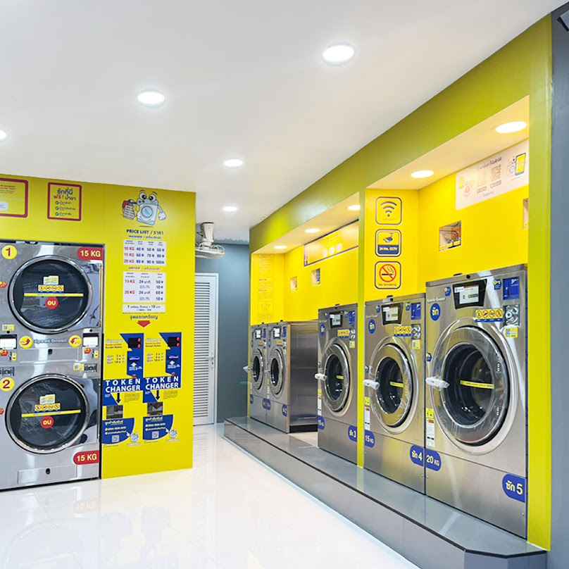 LaundryBar สาขา สนามมิ่งเมือง จ.สกลนคร l ร้านสะดวกซักลอนดรี้บาร์ l ซัก อบ ผ้า