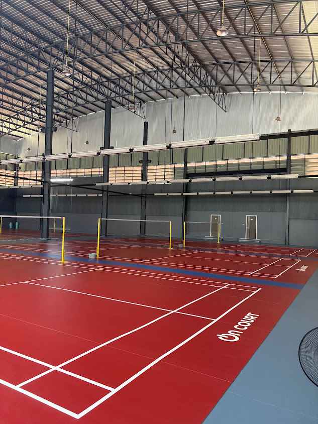 On court badminton